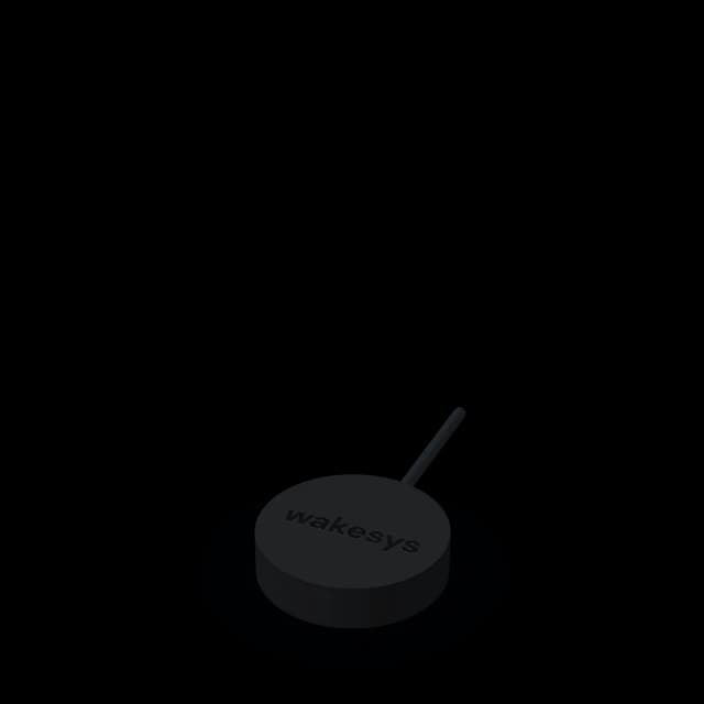 Le lecteur de comptoir wakesys, un palet noir mat