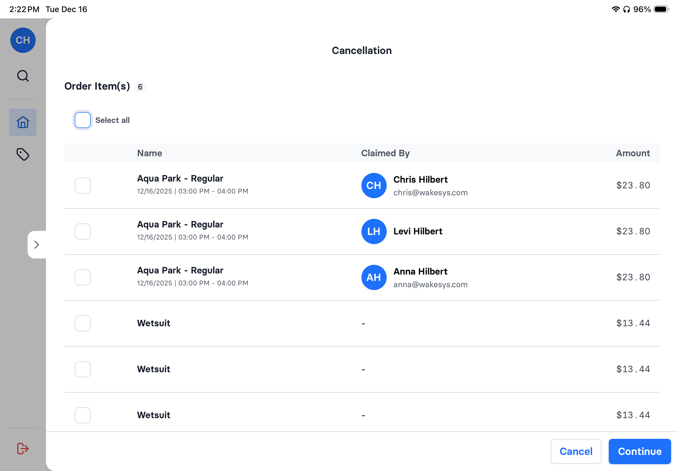Refund and cancellation flow - step 2