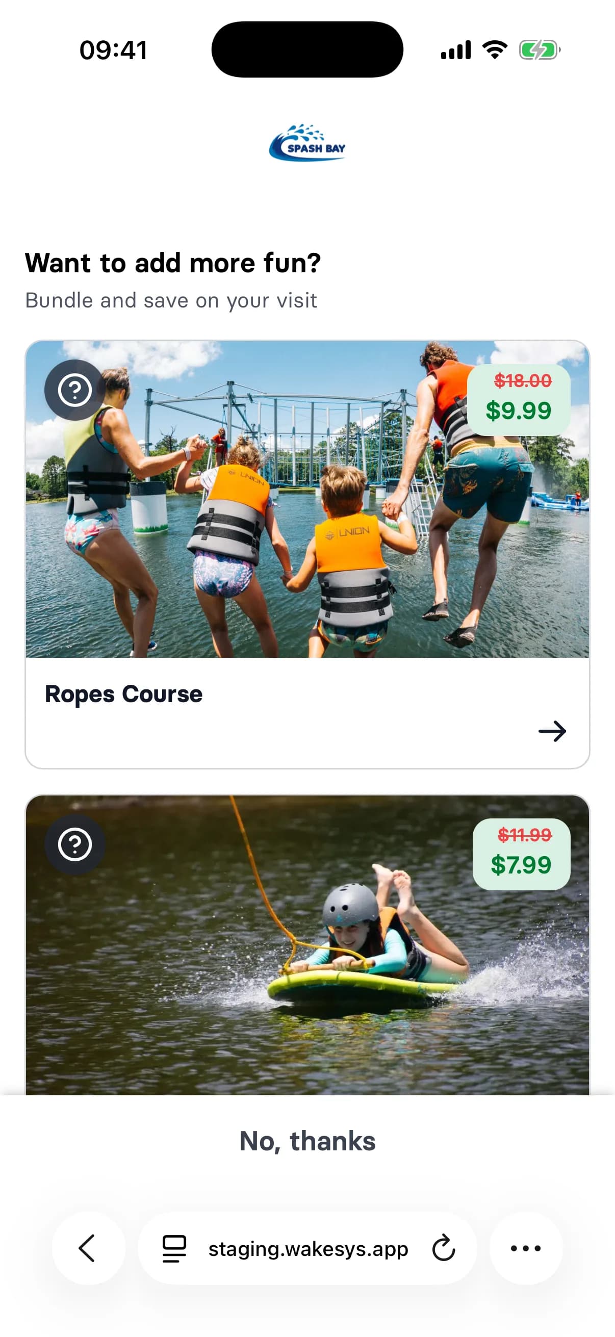 Offer a better session mid-booking