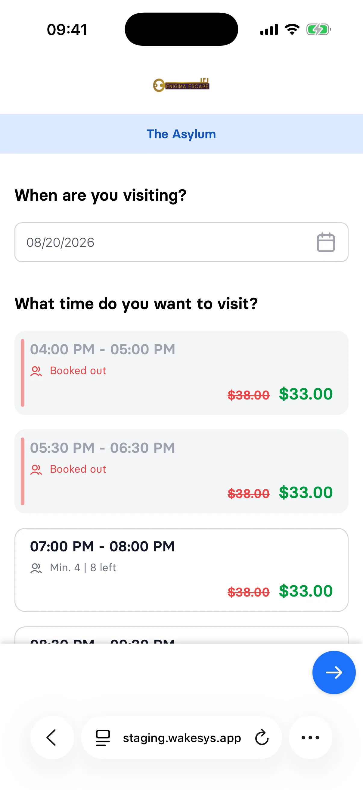 Sell a whole time slot to one group