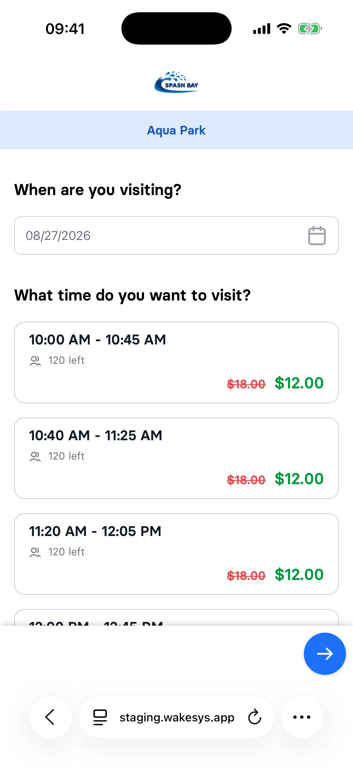 A second session the same day costs less