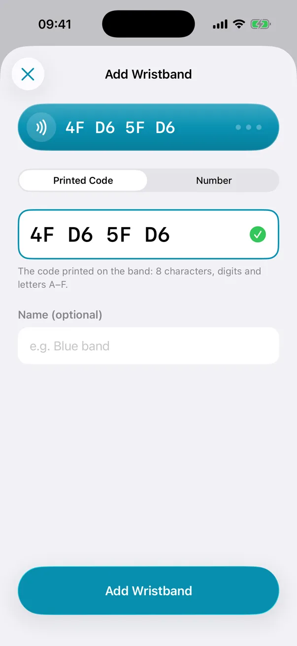 Armband hinzufügen in der Surf Videos App