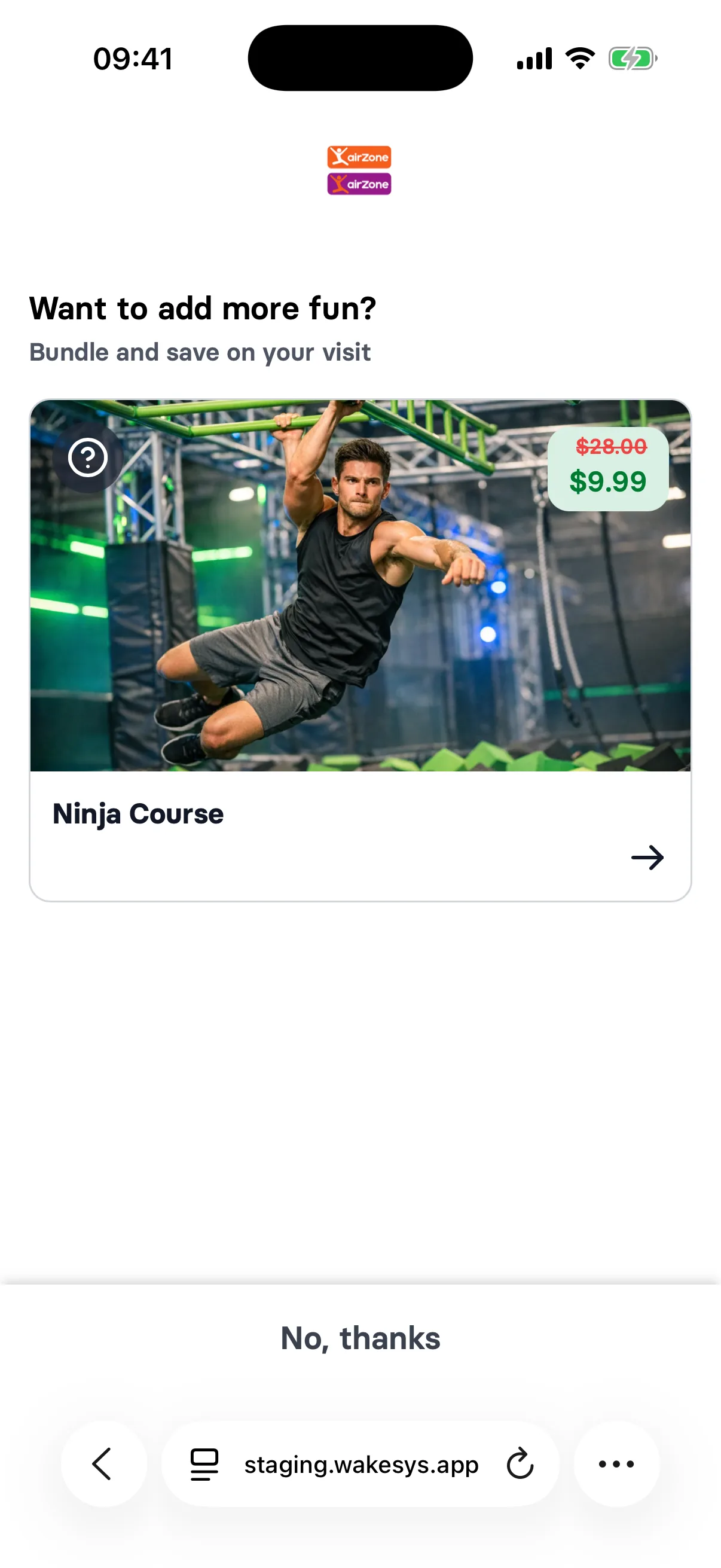 Mobile booking flow - step 6