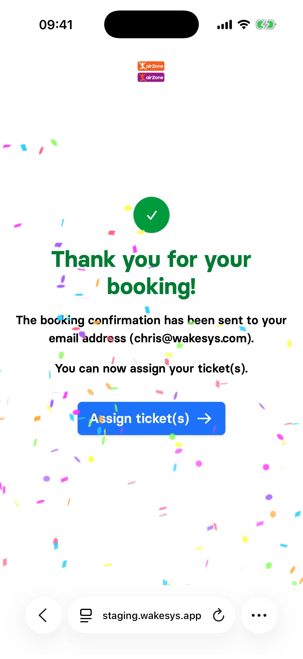 Mobile booking flow - step 7