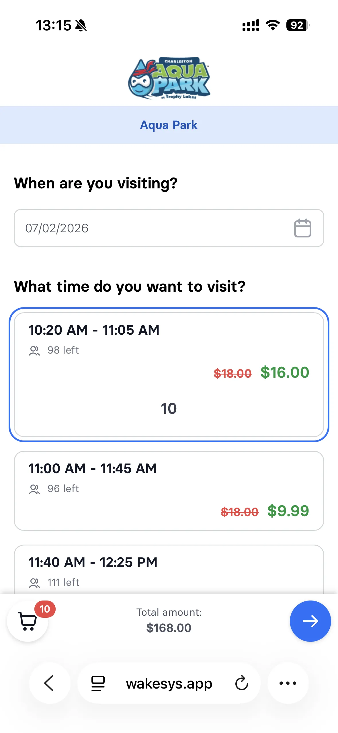 The second session costs less, on purpose